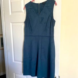 THE LIMITED Teal Suede Dress